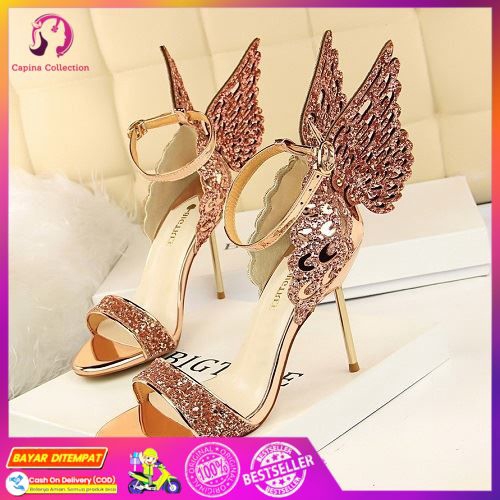 Sepatu Heels Pesta Wanita Mewah Elegan 9.5cm