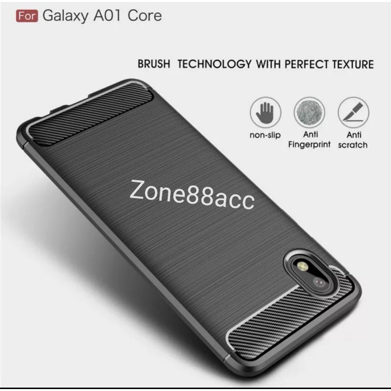 Samsung A01 Core M01 Core Silicon Case Softcase iPAKY Carbon Casing Cover TPU