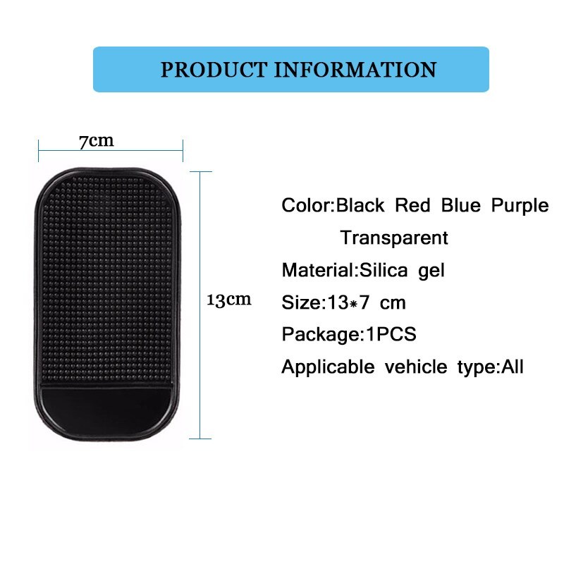 Alas Anti Selip Pemegang Ponsel Dasbor Mobil, Alas Silikon Penyimpanan Interior Mobil Lengket Anti-selip, Aksesori Dudukan HP Otomatis Tidak ada penilaian