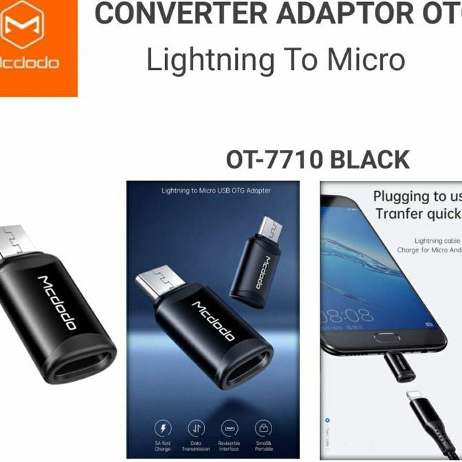 Mcdodo converter connector lightning iphone to micro usb