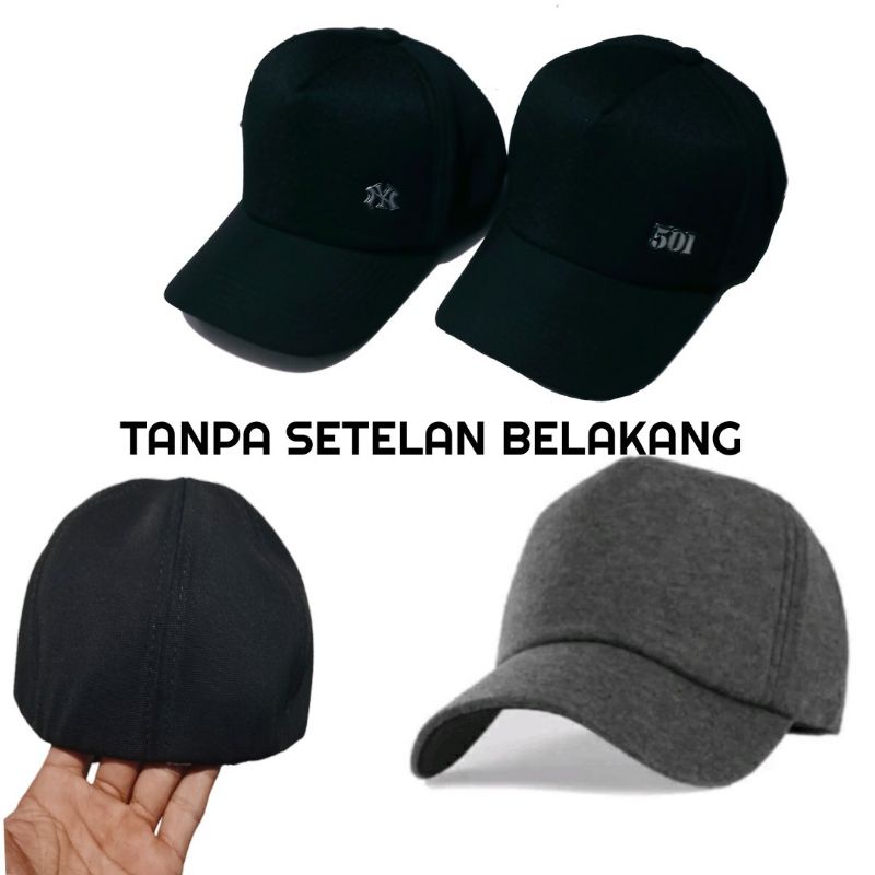 Topi baseball build'up / topi tanpa setelan belakang /topi build'up kaus pin