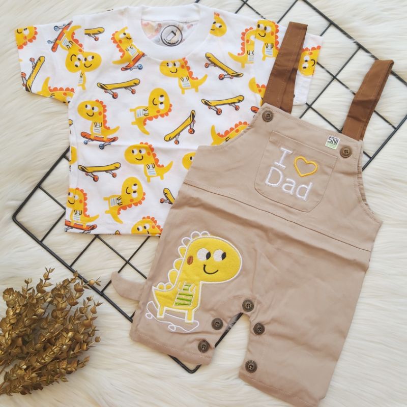 Baju setelan Kaos baju baby kodok Gambar beruang kacamata lucu fashion bayi