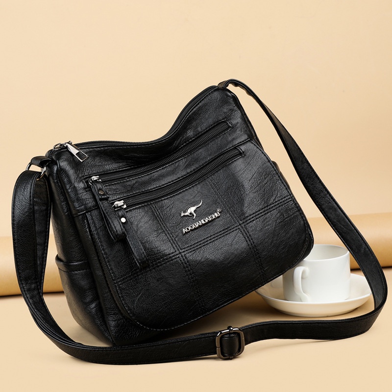 TAS SELEMPANG WANITA PREMIUM KULIT HITAM RANTINE TA611B5 IMPORT KOREA SLINGBAG CEWEK REMAJA KEKINIAN MURAH SIMPLE BAHU SHOULDER BAG BATAM BRANDED CASUAL POLOS