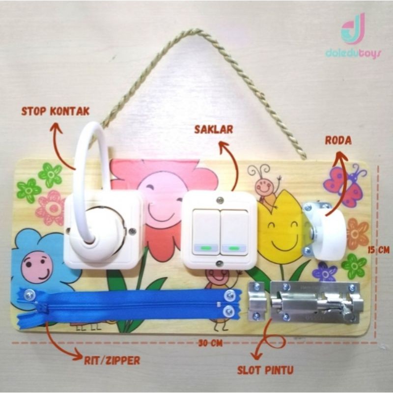 Busy Board / Busyboard / Busy Board Murah / Busy Board Ready Stock / Mainan kayu / Mainan edukasi