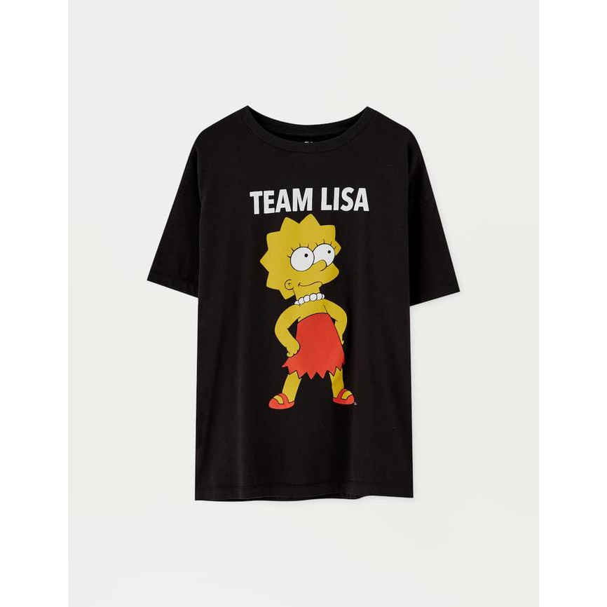 SHORT SLEEVE LISA SIMPSON T-SHIRT PULL&BEARS ORIGINAL {PRODUK TERBARU}
