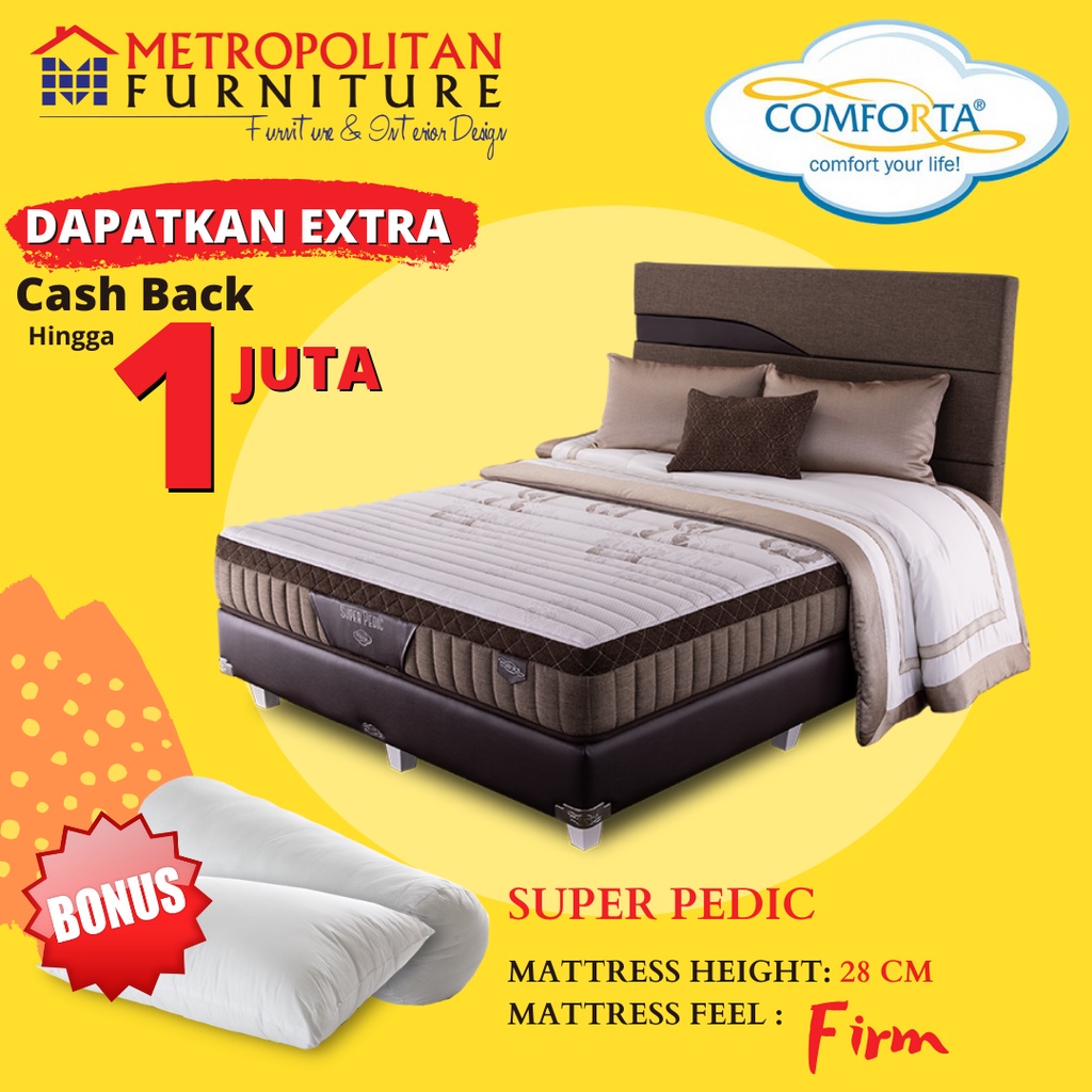 Kasur Springbed Comforta Super Pedic FULL SET Spring bed Matras