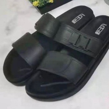 Sandal gesper SLOP wanita Ban 2 lentur impor - Laluna 1988 / sandal karet jelly wanita Ban 2-Hitam
