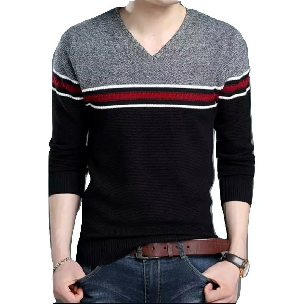 Sweater Rajut Pria Vboy Bahan Halus dan Tebal