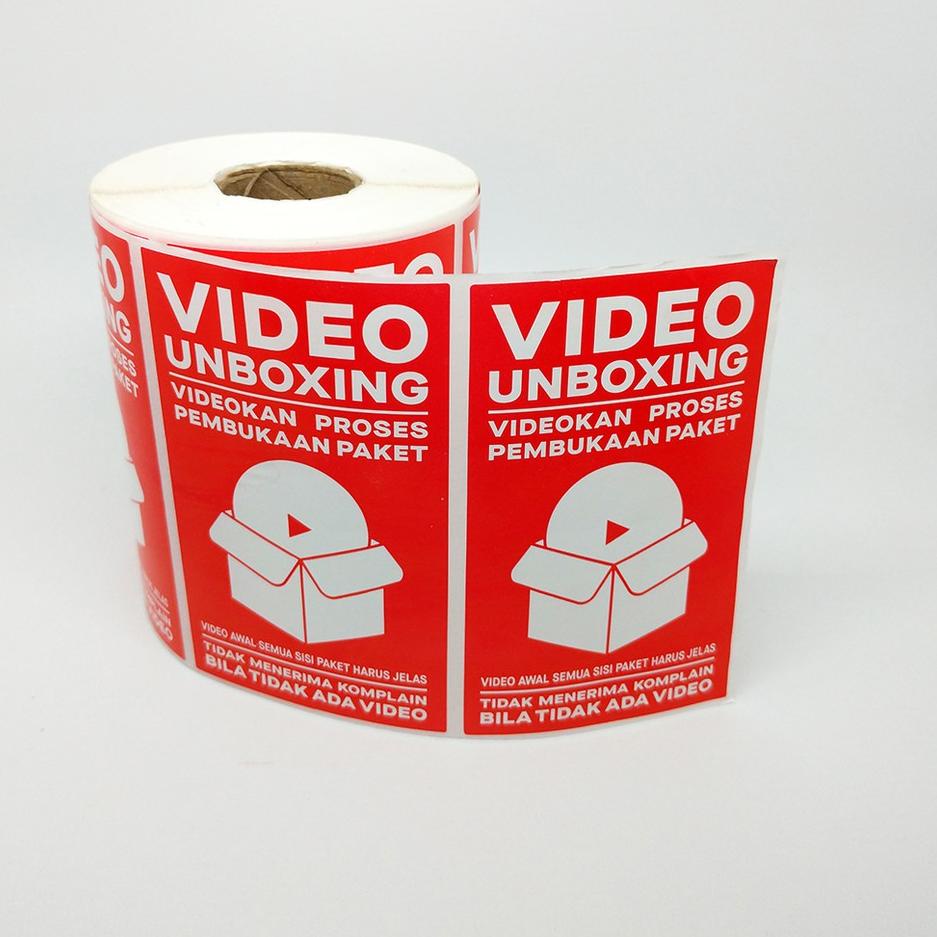 

Best! Stiker Label Video Unboxing Sticker Pengiriman Online Shop 9 x 5,5 cm 1 roll isi 500 pcs ✓