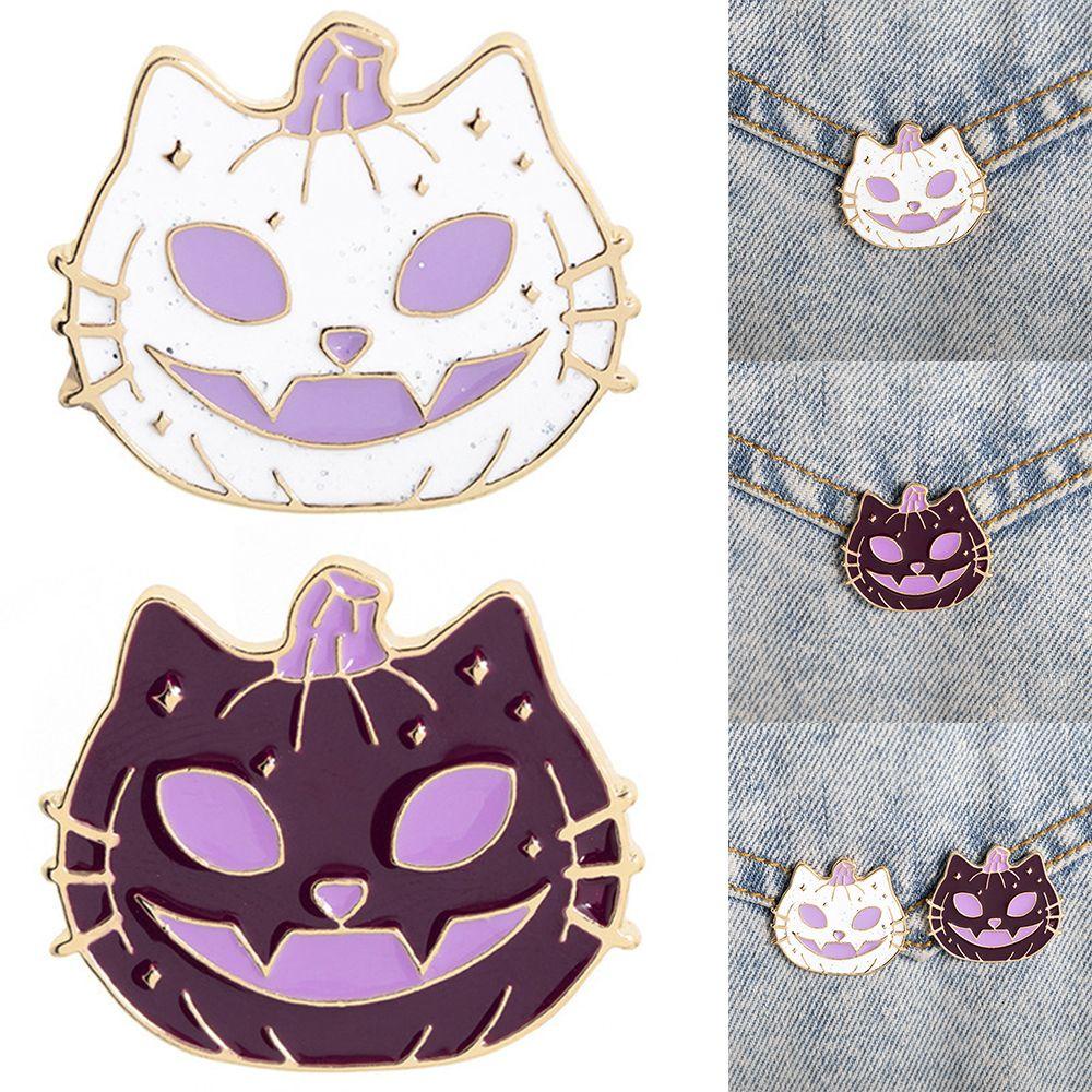 Nanas Halloween Bros Lucu Dekorasi Pribadi Lencana Perhiasan Labu Kucing Bros