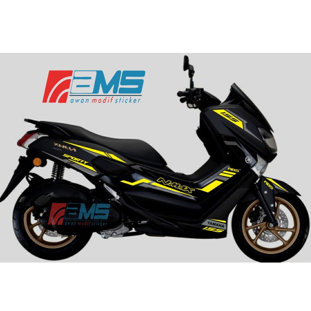 STICKER NMAX WARNA KUNING - SILVER