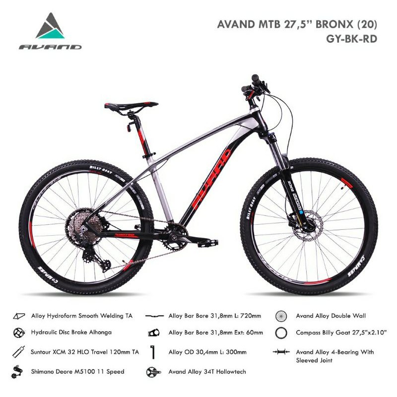 Sepeda MTB 27.5 inch Avand Bronx Deore 11 speed