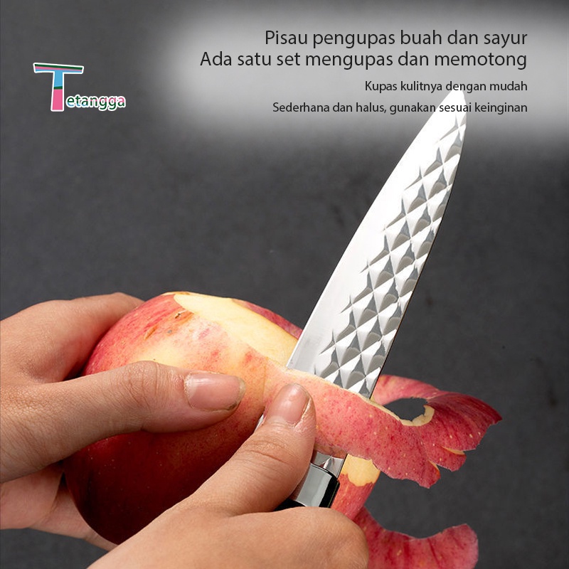 6 Pcs Diamond Pisau Stein cookware Set Pisau Dapur isi 7 pcs Stainless Steel Kitchen Knife Set