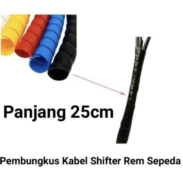 Spiral 25 cm pembungkus merapikan Kabel Rem Sepeda