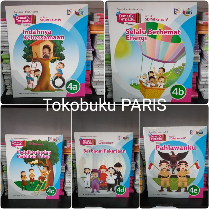 

❤BISA COD❤ Tematik terpadu sd kelas 4abcde semester 1 K13 erlangga
