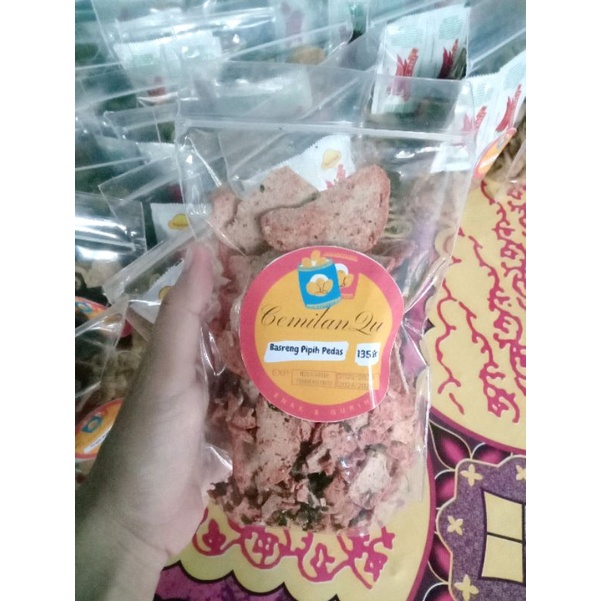 

Basreng pipih pedas jeruk purut