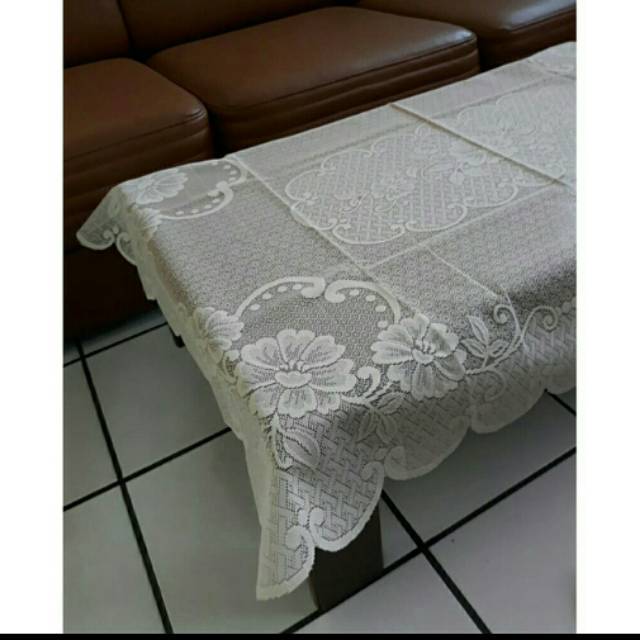 Taplak meja tamu kain polyster UK 80X120 cm