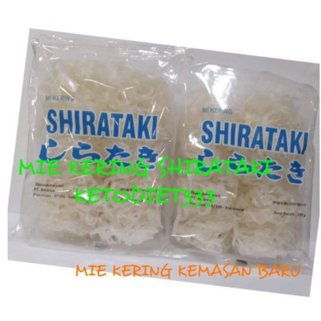 

Low Carbs Dry Shirataki 250gr isi 10keping Mie Shirataki Kering