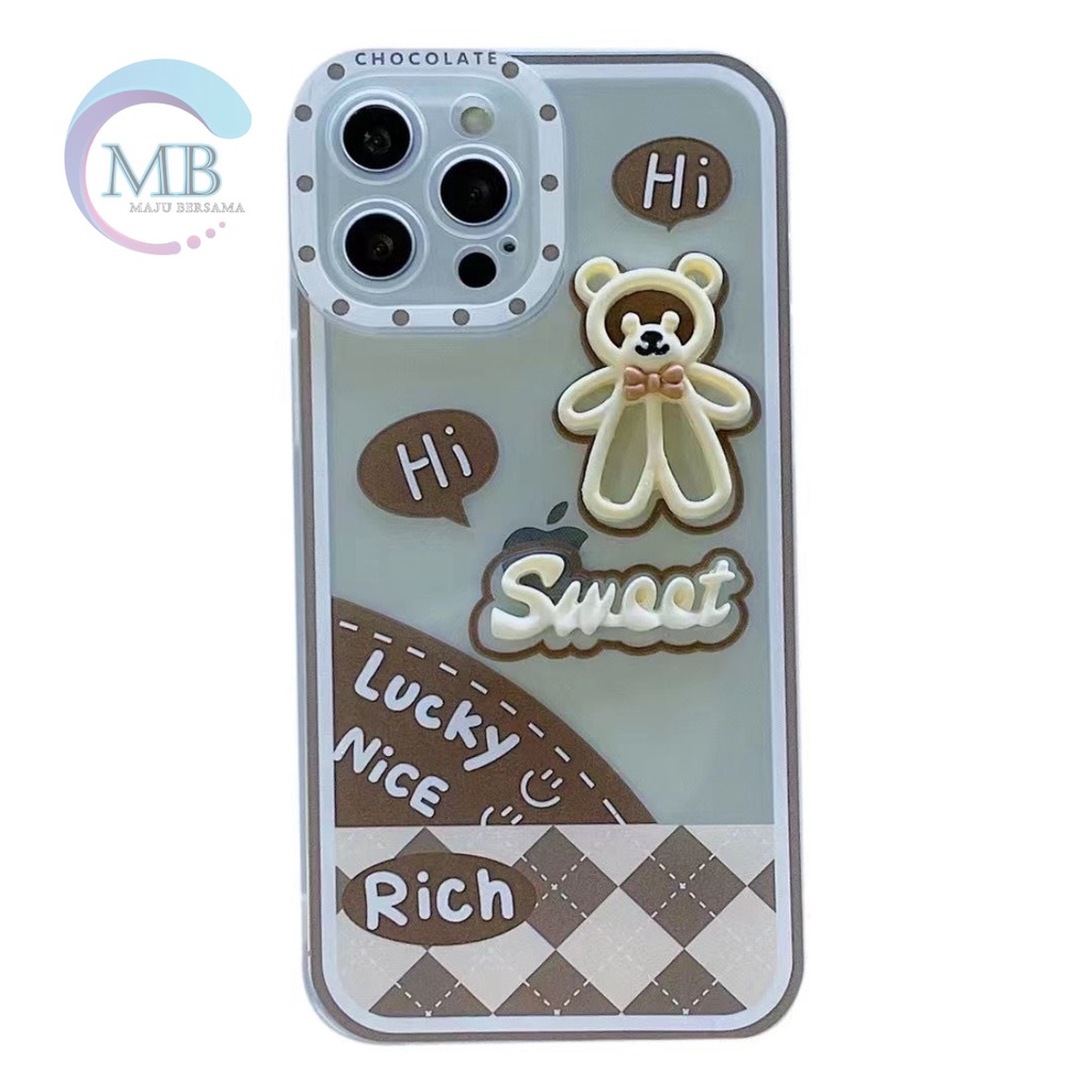 SS111 SOFTCASE 3D CUTE BEAR INFINIX HOT 8 9 PLAY 10 11 PLAY 10S 11 11S 12 PLAY MB3832