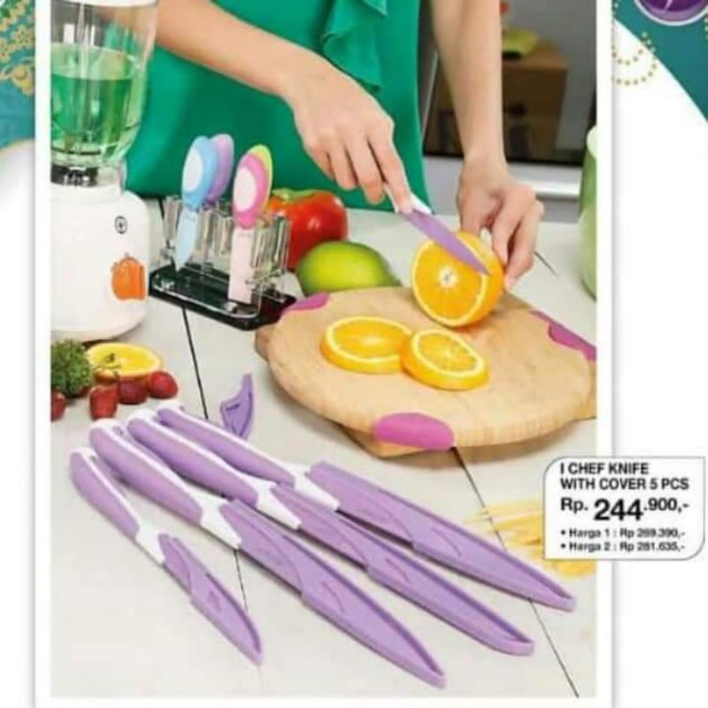 Ichef knife white cover 5 pcs