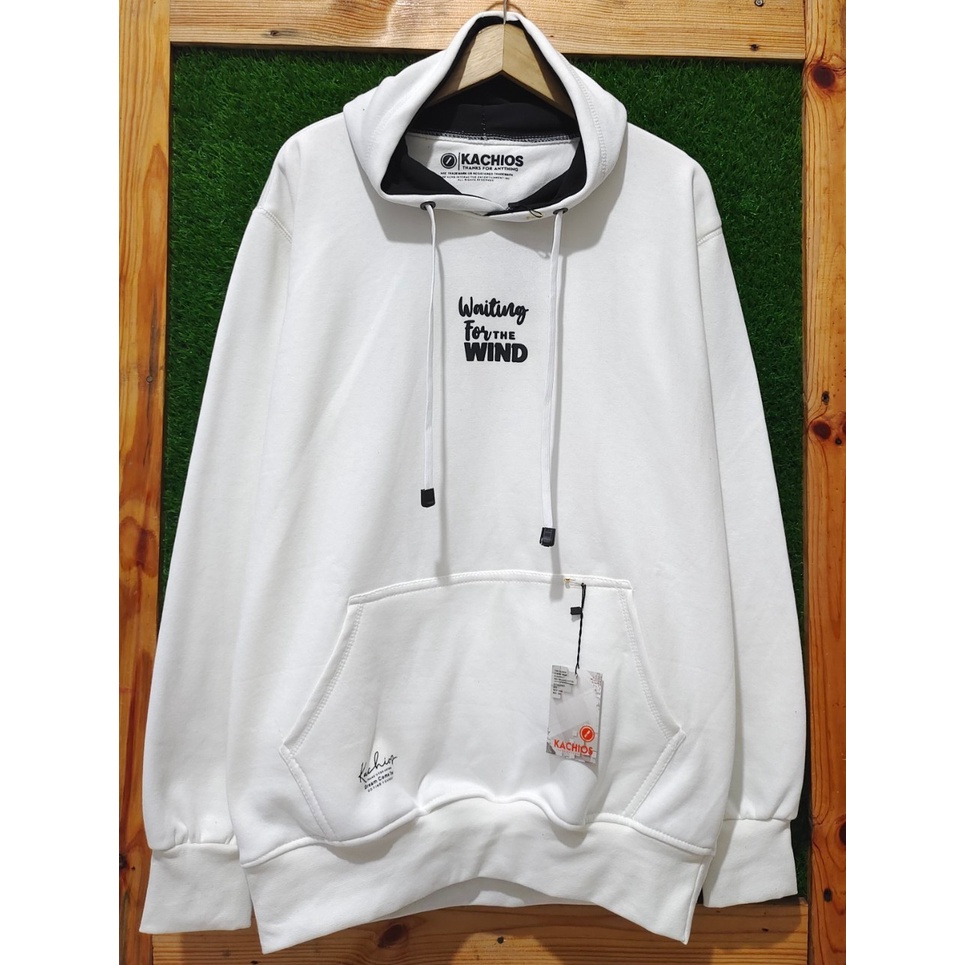 Hoodie Pria Distro Sweater Hodie Original Kachios Warna Hitam Tulisan Jepang Bahan Cotton Premium Size M-XXL COD