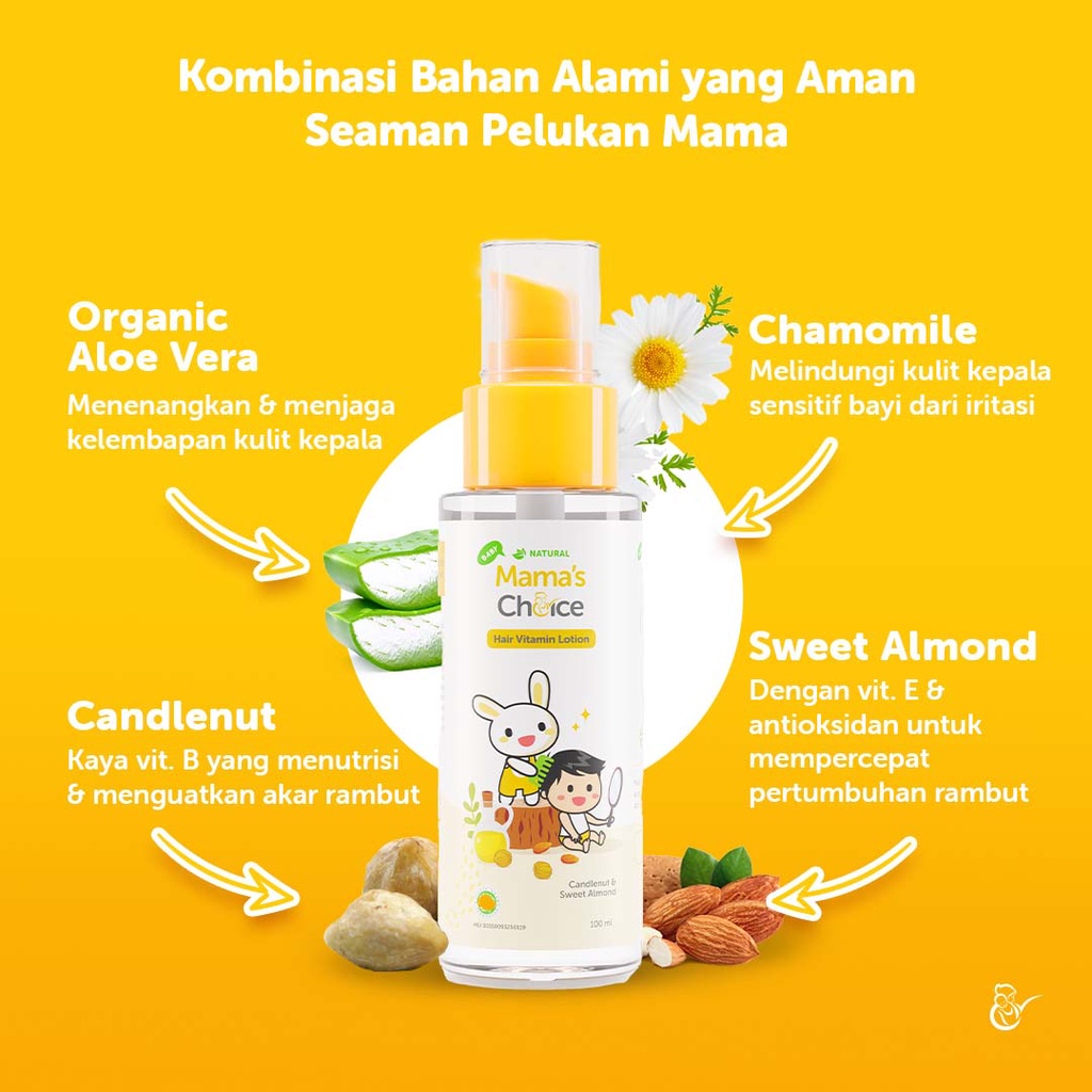 Mama's Choice Baby Hair Vitamin Lotion Penumbuh Rambut Bayi 100ml