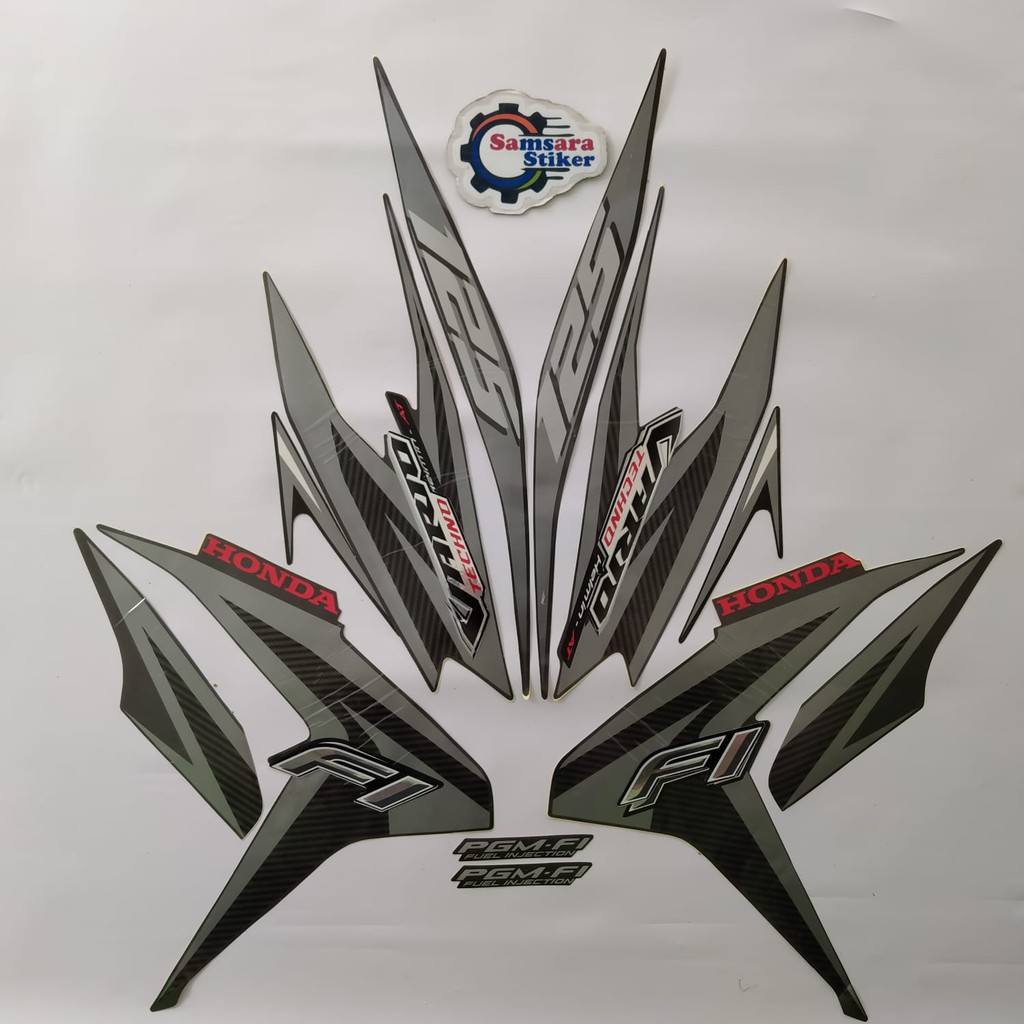 Stiker Motor Honda Vario Techno 125 Fi 2012 Hitam