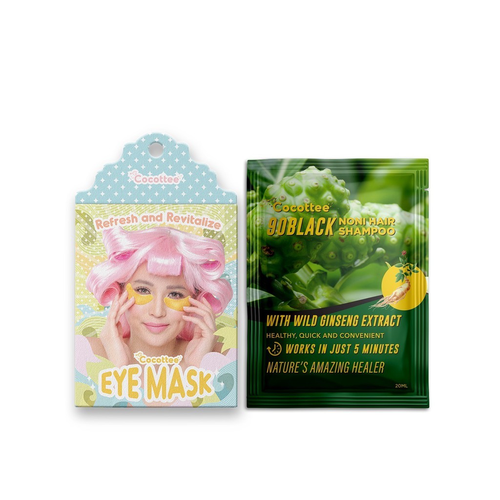 

COCOTTEE bsy go black hair noni sampo dan 1 sachet masker mata bundle