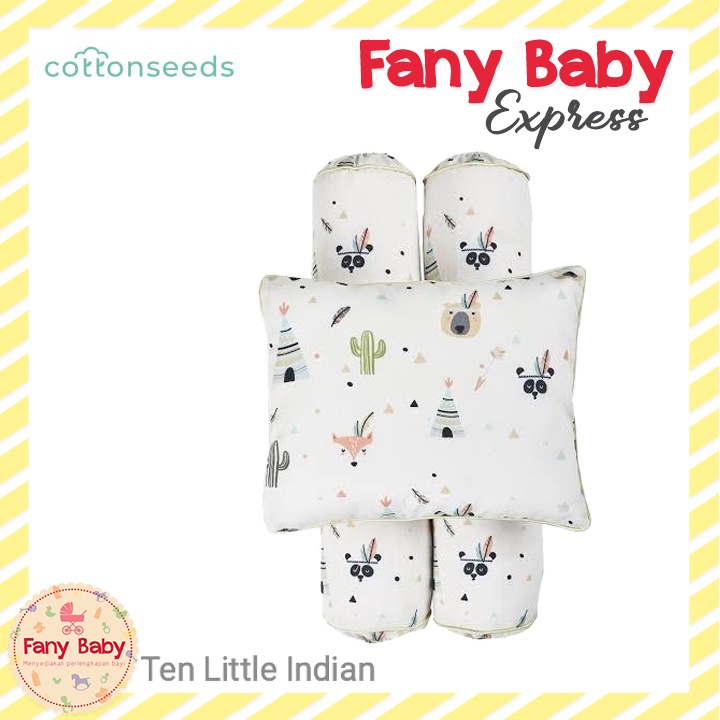 COTTONSEEDS BABY PILLOW &amp; BOLSTER SET