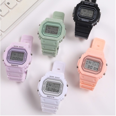 TANGAN RUBBER DIGITAL SEGI DW-5600KARET SPORT PRIA WANITA COUPLE  MURAH