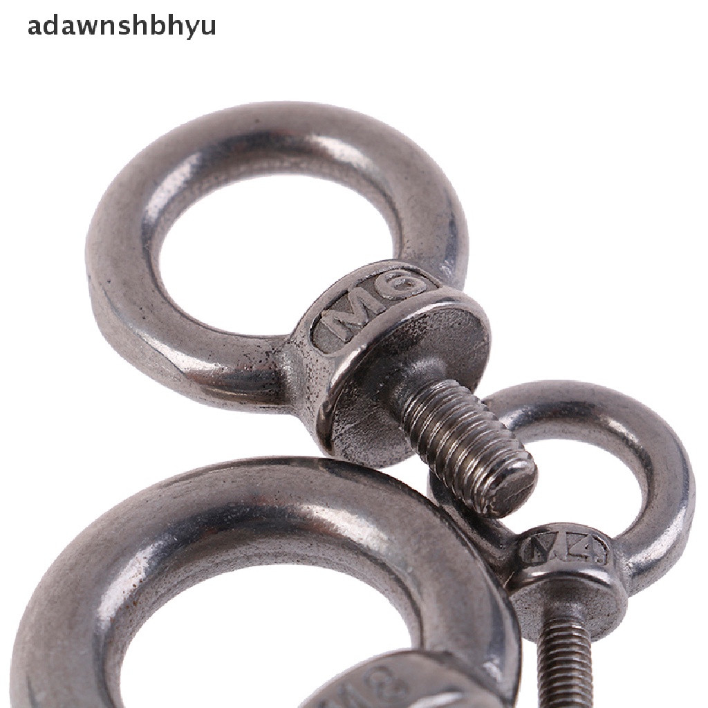 Adawnshbhyu 1Pc 304alat Sekrup Mata Angkat Laut Bahan Stainless Steel Ring Loop Hole Untuk Eyebolt