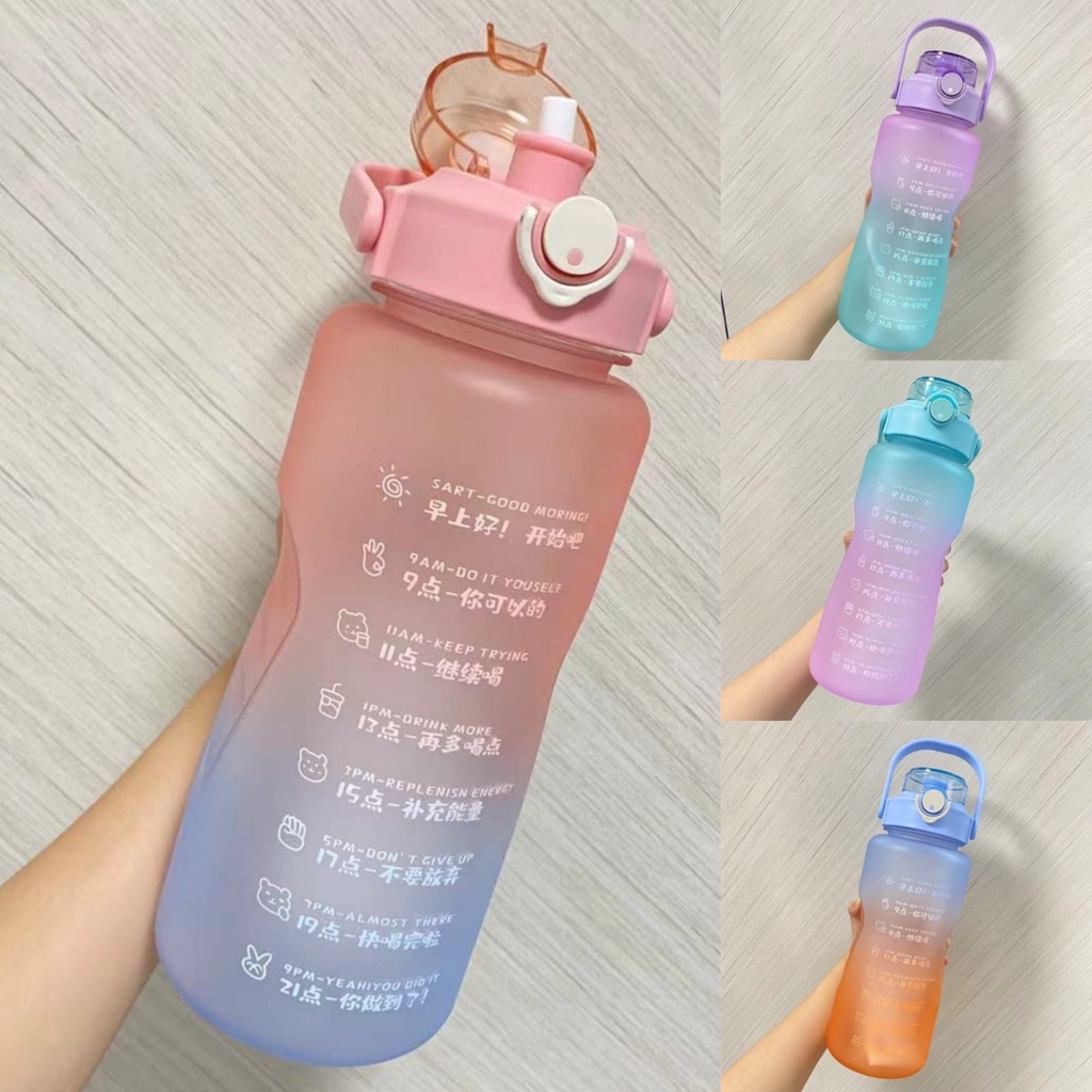 {Lav - Bo942} Botol Minum 1500 ML & 2000 ML / Botol Minum 1,5L & 2L + Stiker & Tali / Botol Minum Stiker Lucu & Unik-3