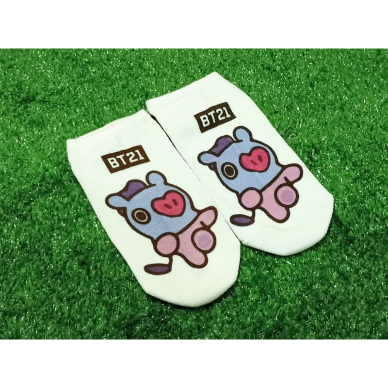 Kaos Kaki Pendek/BT21 Ankle Low socks motif BT21 KAOSKAKI BT21 MURAH KAOSKAKI BTS MALANG-MANG 2ND