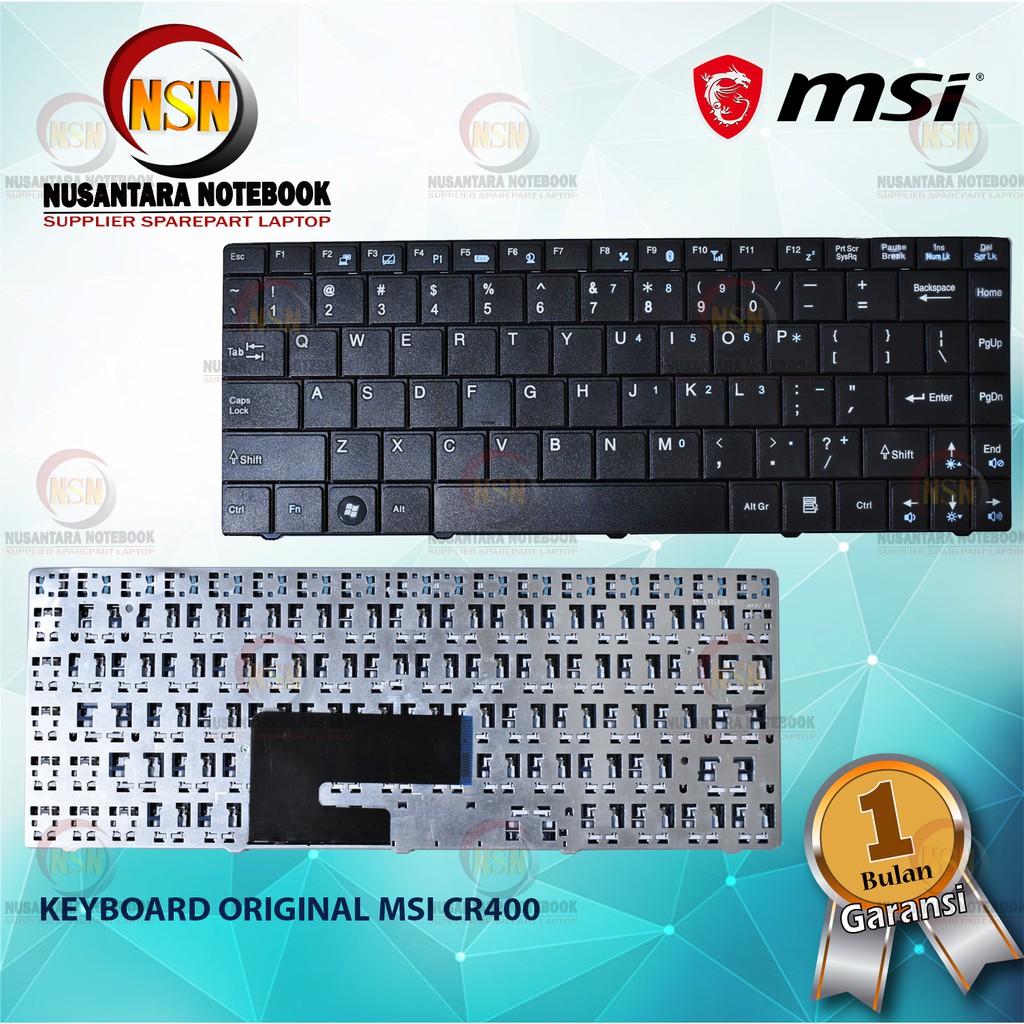 Keyboard Original Laptop For MSI CR400 X320 X340 X300 U200 X400 CR420 CR460 Black