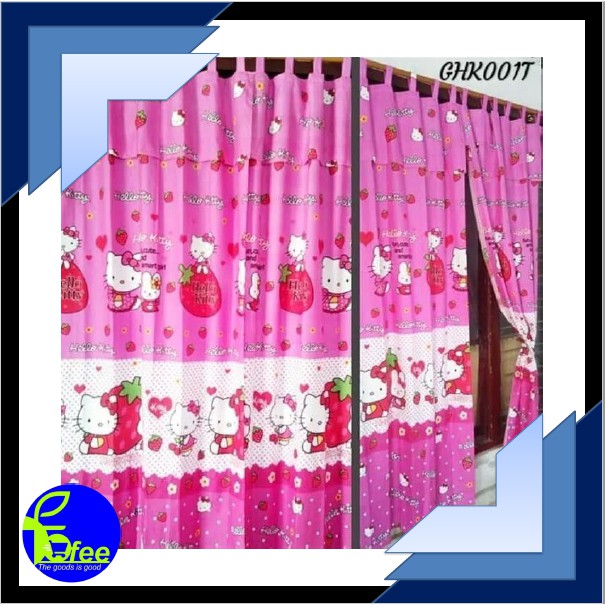  LOCAL Gorden hordeng  horden pintu jendela HK Pink  