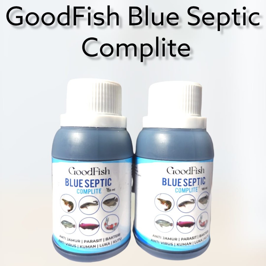 032 GOODFISH BLUE SEPTIC OBAT IKAN ANTI JAMUR DAN PARASIT 125 ML