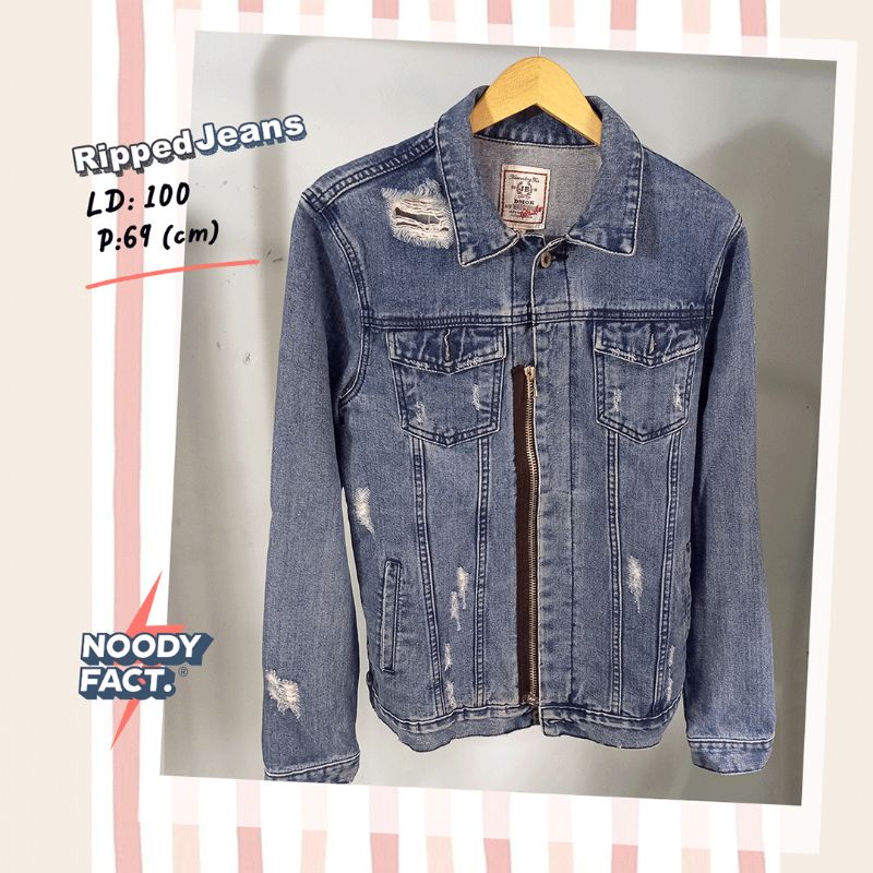 Jaket Jeans Ripped Original Second Branded