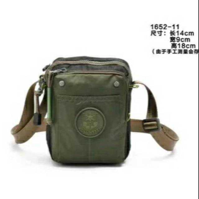 Tas Selempang Mini Volunteer Original Tas Bahu Model Army Import