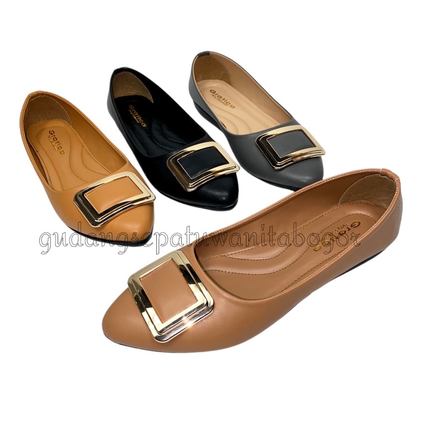 Gratica Sepatu Wanita Flat Shoes Lancip B05 RG