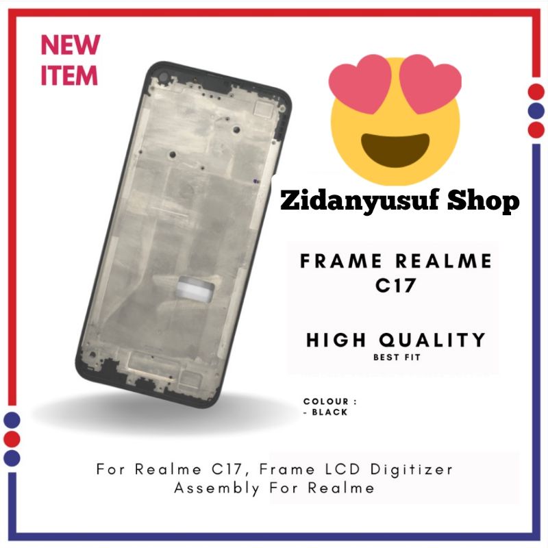 FRAME TULANG LCD REALME C17 TATAKAN DUDUKAN LCD ORIGINAL