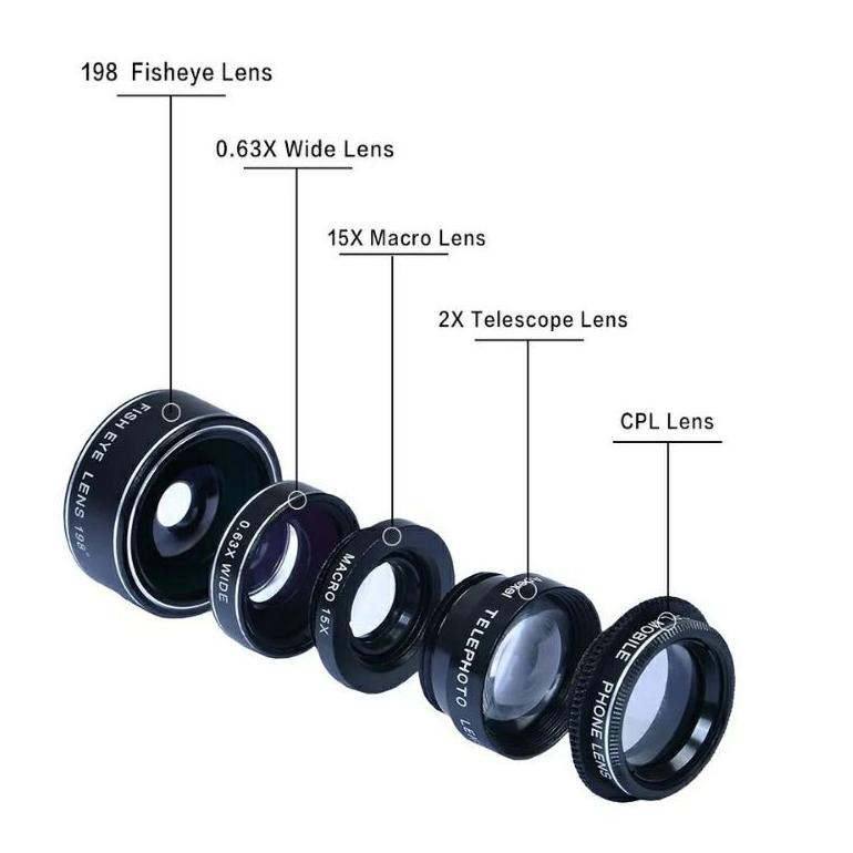 COD Lensa Hp Universal HD Wide Makro Telephoto Fisheye CPL [KODE 2605]-8