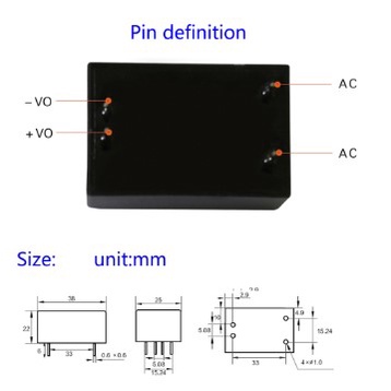 Power Module AC to DC Isolated Power AC 220V to DC 5V 1000mA 1A 5W AC DC Isolated Supply