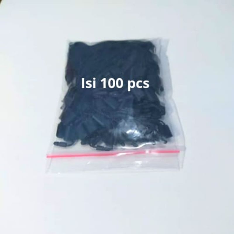 

Tali hangtag 100 pcs loop pin bahan nylon hitam | hangtag baju | label pakaian
