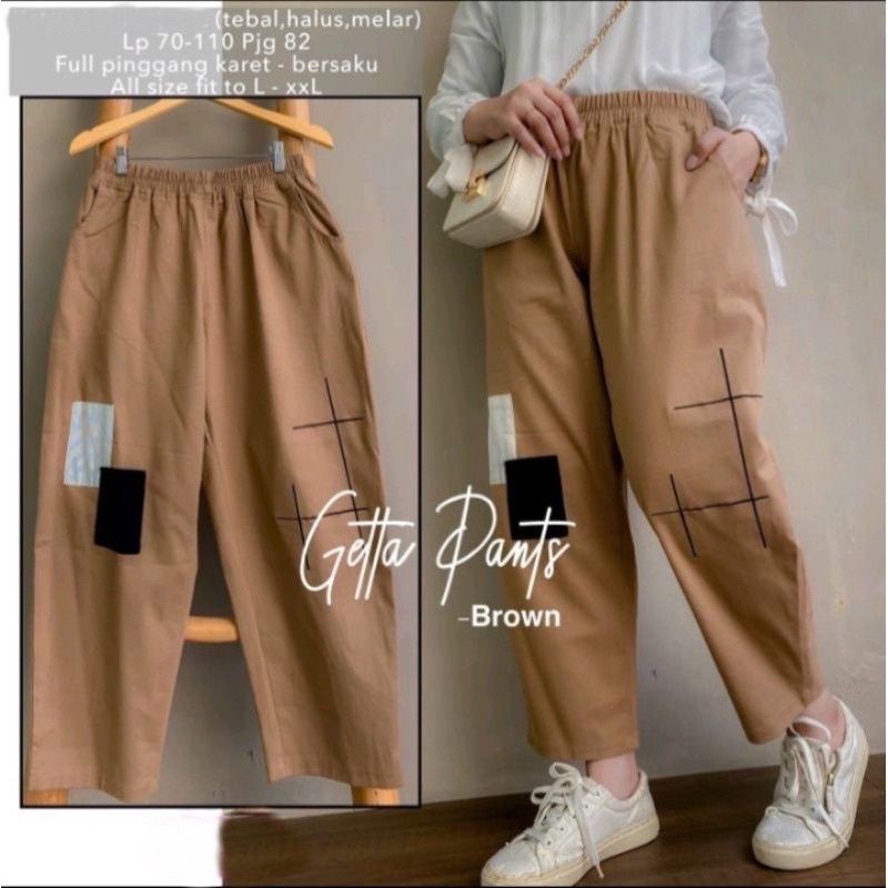 getta pants - celana wanita - celana korea kekinian