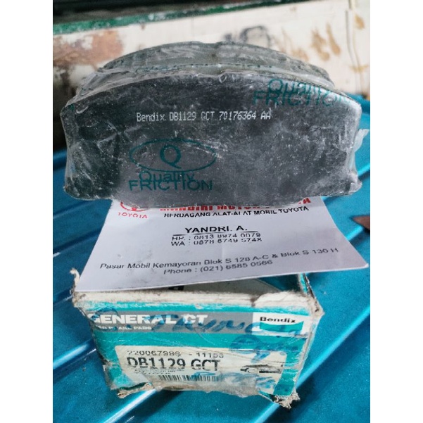 Kampas Rem Depan TOYOTA CORONA TWINCAM ST 171 MEREK BENDIX