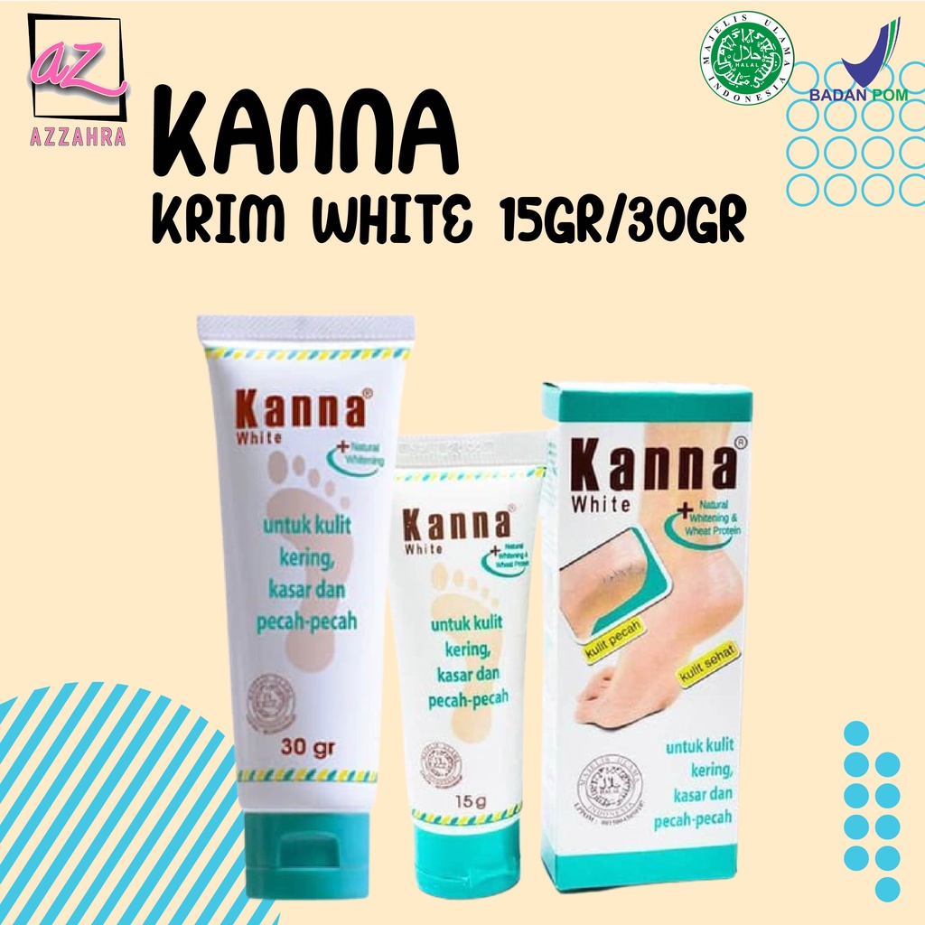 KANNA Krim White   Krim Kaki Pecah pecah ( Ekstra Whitening ) - 15gr/30gr