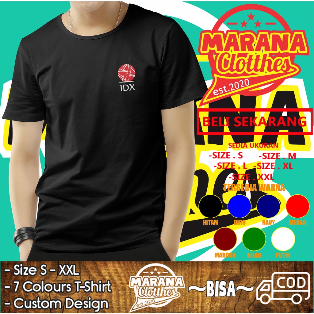Kaos IDX Indonesia Stock Exchange Bursa Efek Indonesia Logo Baju Perusahaan
