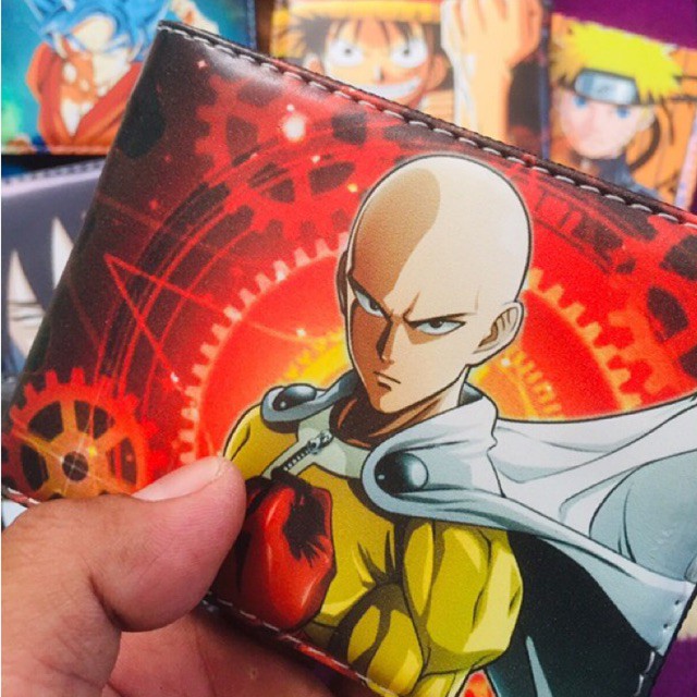 Dompet anime kartun Jepang model lipat dua gambar Naruto sasuke one piece saitama bahan kulit PU lokal gmbar jelas terang dragon ball #dompet #dompetlipat