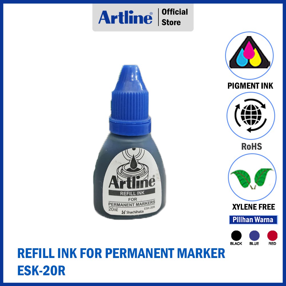 

Tinta Isi Ulang Refill Ink For Permanent Marker Botol Plastik New 20 ml ESK-20R