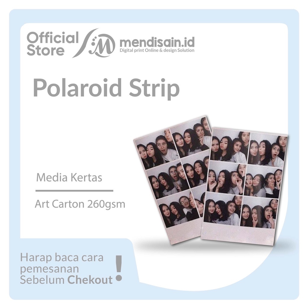 Cetak foto polaroid strip /cetak foto strip custom